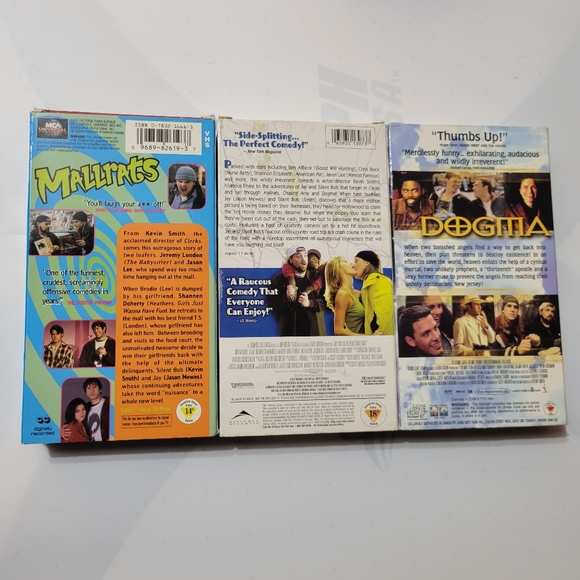 Kevin Smith VHS Collection, DOGMA, MALLRATS, JAY AND SILENT BOB STRIKE BACK - Picture 2 of 2